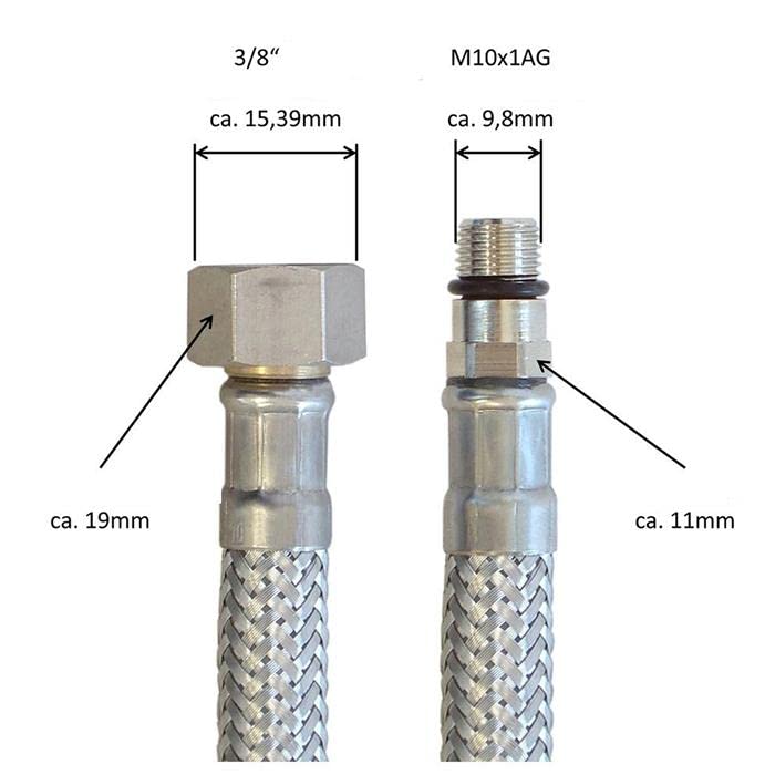 BSSTORE Flessibile Per Monocomando cm 35 - M10 x 3/8" F