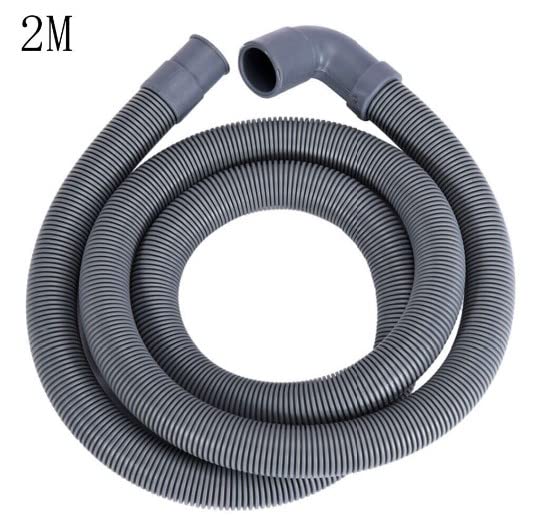 BSSTORE Tubo Scarico Lavatrice 2 Metri Con Attacco Curvo Diametro 21-29Mm Universale Made In Italy