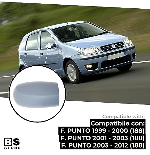 BSSTORE Calotta Specchietto Retrovisore da Verniciare con Primer per PUNTO dal 1999 al 2012 (188)