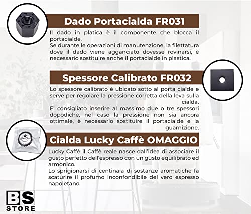 BSSTORE Kit Manutenzione FROG Guarnizione O-Ring, Portacialda, Filtro, Spessore Calibrato, Dado con Cialda Lucky Caffè in OMAGGIO