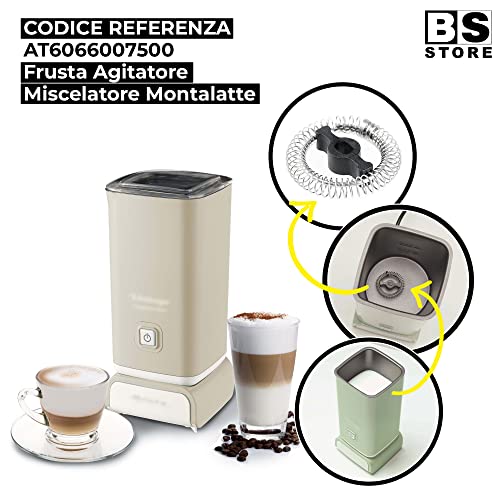 BSSTORE Frusta Agitatore Miscelatore Montalatte MFR3 AT6066007500 Compatibile Ariete - Cappuccino, Caffè, Schiuma, Frullino