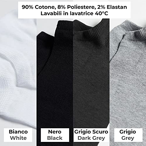 BSSTORE 12 Paia Fantasmini in Cotone Calzini Taglia Unica 40-46