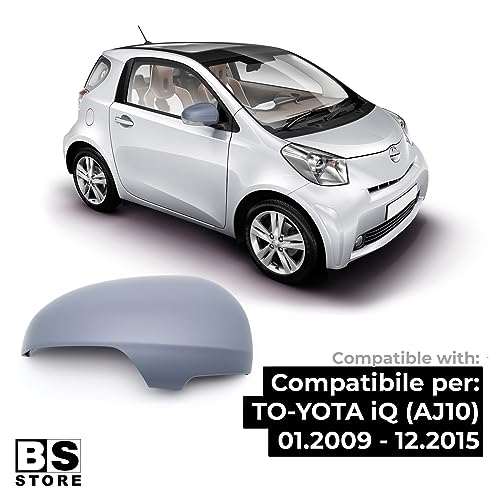 BSSTORE Calotta Specchietto Retrovisore da Verniciare con Primer per T0YOTA iQ (AJ10) 2009-2015