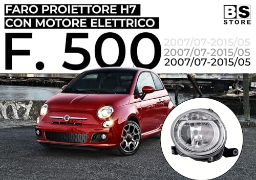 BSSTORE Faro Proiettore H7 Anteriore per F!AT 500 (312) 2007-2015