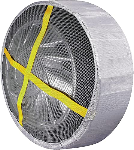 BSSTORE Calze da Neve Universali Riutilizzabili Catene da Neve in Tessuto da R13 a R18 | Set di 2 Pezzi