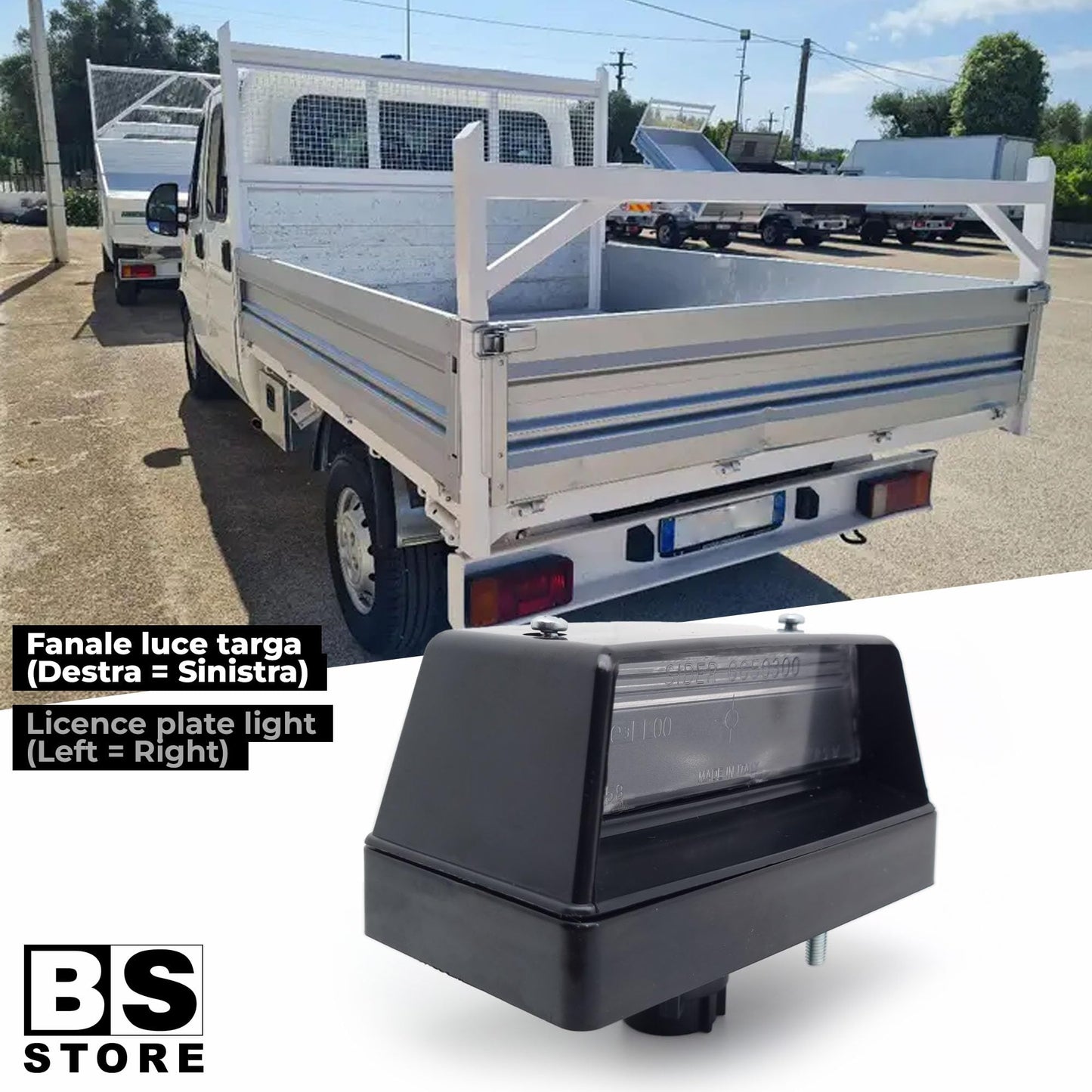 BSSTORE Fanale Luce Targa Modello Cassonato per DAILY 2000, DUCATO 2002, JUMPER 2002, BOXER 2002