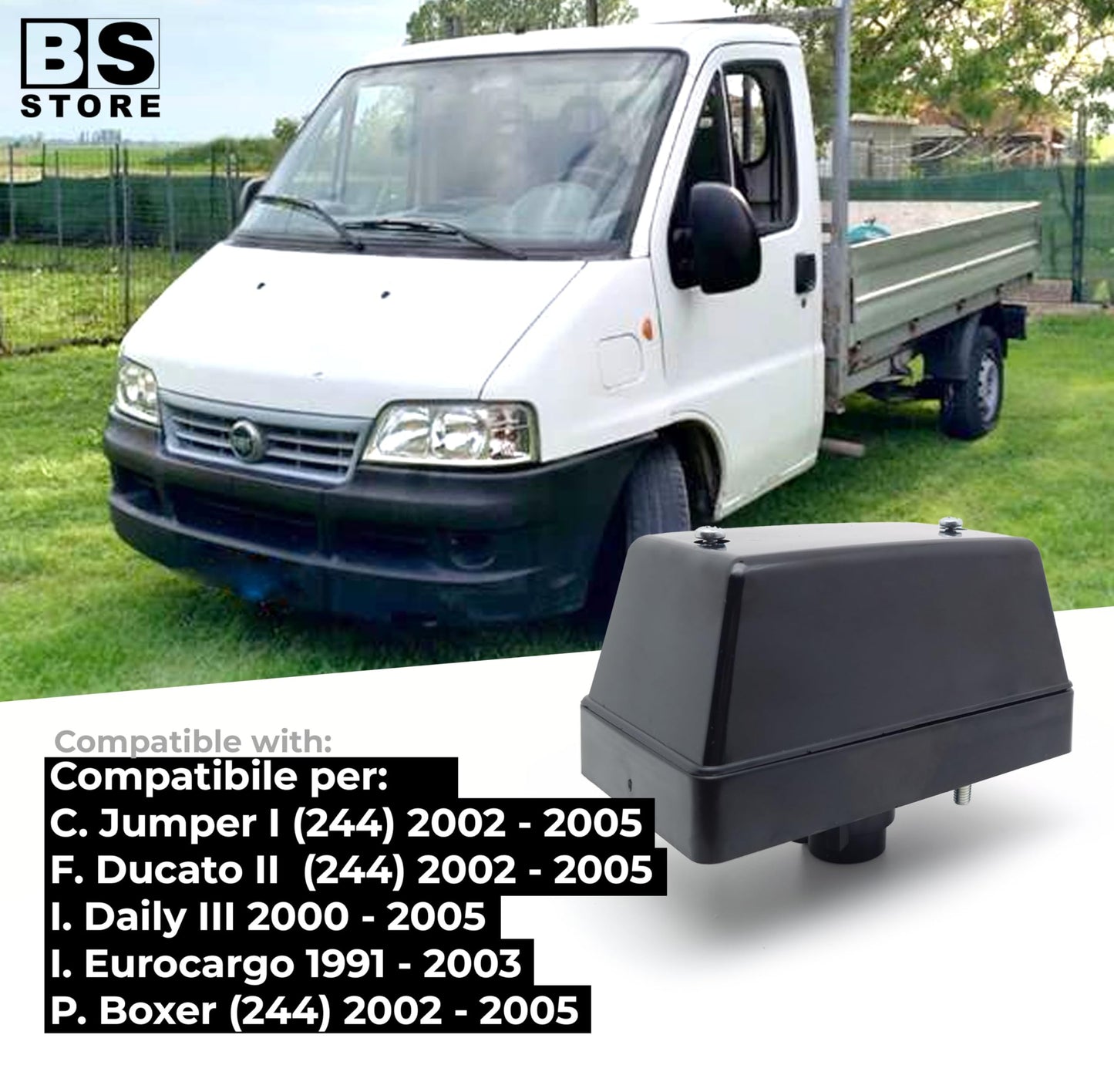BSSTORE Fanale Luce Targa Modello Cassonato per DAILY 2000, DUCATO 2002, JUMPER 2002, BOXER 2002