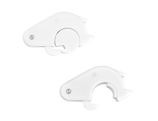 BSSTORE Blocca Parabordi Nautico, Coppia di Dispositivi in Nylon Bianco, per Tubi 22/25 mm e Cavi 6/8 mm