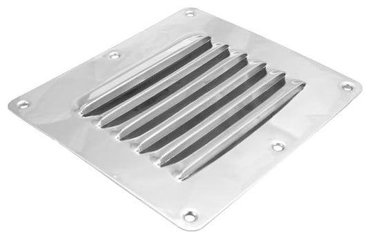 BSSTORE Griglia di Ventilazione in Acciaio Inox, 115 x 127 mm, Design a Persianetta