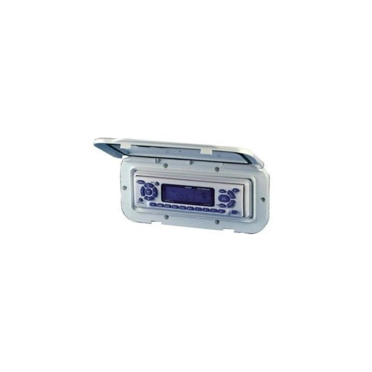 BSSTORE Frontalino Per Stereo A Tenuta Stagna Realizzato In Plastica Bianca, mm 235x110