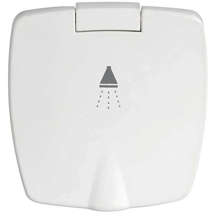 BSSTORE Doccia Con Box Integrato E Tubo Bianco Da Mt 4, Per Barca, Gommone, Camper