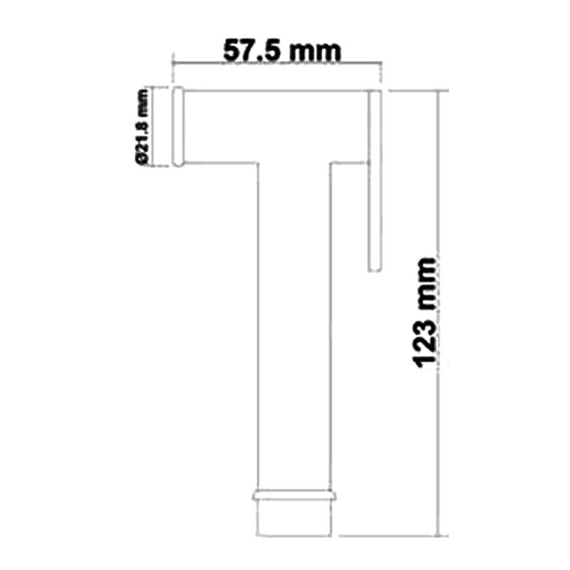 BSSTORE Doccetta Fabbricata In Ottone. Attacco 1/2" Altezza 123 mm, Per Barca, Gommone, Camper