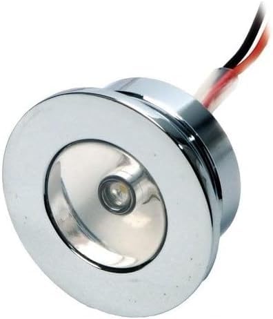 BSSTORE Luce di Cortesia Stagna a 1 LED in Ottone Cromato Per Barca, Gommone, Camper