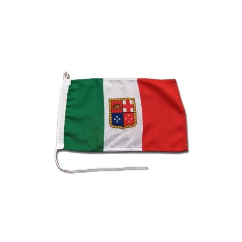 BSSTORE Bandiera Italiana Nautica Mercantile In Stoffa, Varie Misure Per Kayak, Barca, Gommone, Tempo Libero