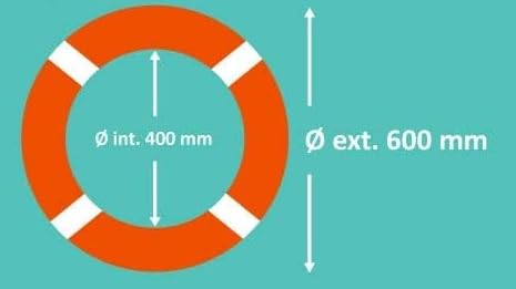 BSSTORE Salvagente Anulare Per Diporto, Omologato, Per Barca, Gommone, Salvataggio