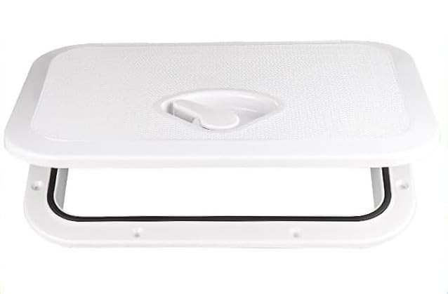 BSSTORE Portello a Filo Calpestabile 270x375 mm per Barca, Gommone e Camper – Apertura 180°, Resistente ai Raggi UV, Cerniera a Filo, Telaio Nascosto, Sportello di Ispezione Nautico.