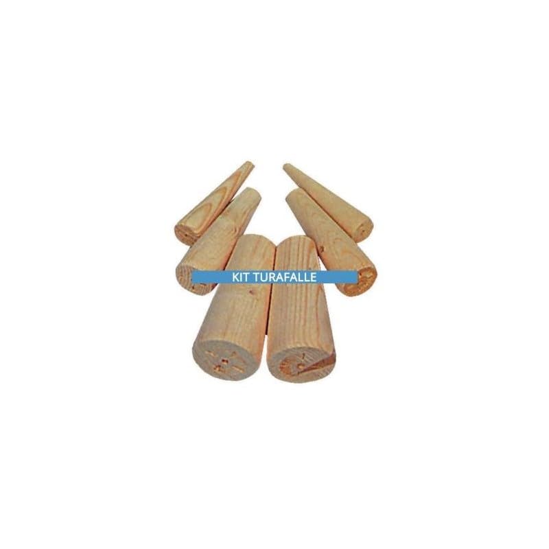 BSSTORE Kit 10 Pz Coni Turafalle Di Emergenza In Legno Diametro Da 8 A 38 mm, Barche, Fai Da Te