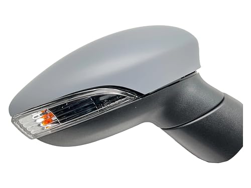 BSSTORE® Retrovisore Specchietto Laterale Elettrico E Termico Completo Di Piastra E Fanalino Compatibile Con Fiesta 2013-2017