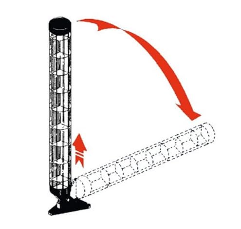 BSSTORE Riflettore Radar Nautico Abbattibile, 630 mm Lunghezza, 50 mm Diametro, Portata 2,5 Miglia Nautiche