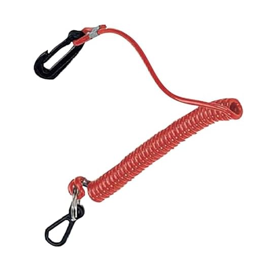 BSSTORE Chiavetta di Sicurezza con Laccio a Spirale Compatibile Motori Fuoribordo Mariner - Mercury