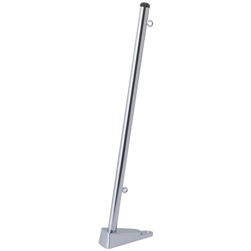 BSSTORE Asta Portabandiera in Ottone Cromato con Staffa per Imbarcazioni Barca Yacht Gommone, Asta Disponibile 35cm o 50cm