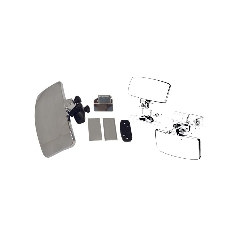 BSSTORE SPECCHIO RETROVISORE SCI NAUTICO IN ABS CON ATTACCHI PARABREZZA E CRUSCOTTO