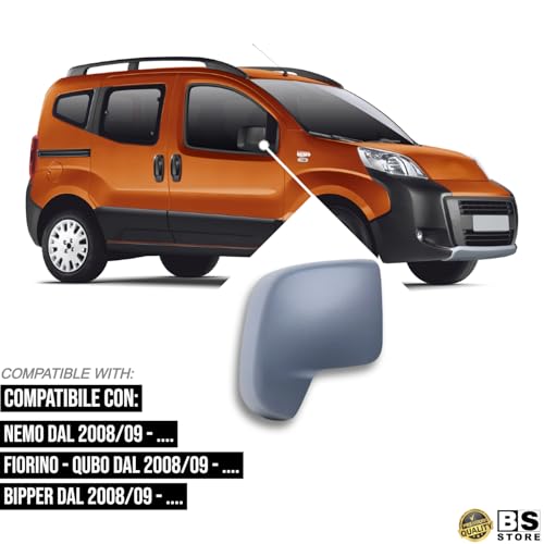 BSSTORE Calotta Specchietto Retrovisore Da Verniciare Compatibile Con NEMO | FIORINO - QUBO | BIPPER