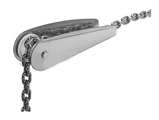BSSTORE Musone di Prua in Acciaio Inox Spazzolato E Lucidato A Specchio mm 280 x 55 per Ancore da 2,5 a 13 kg, Barca, Gommone