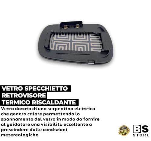BSSTORE® Piastra Vetro Specchio Retrovisore Termico Compatibile Con FIESTA | FUSION