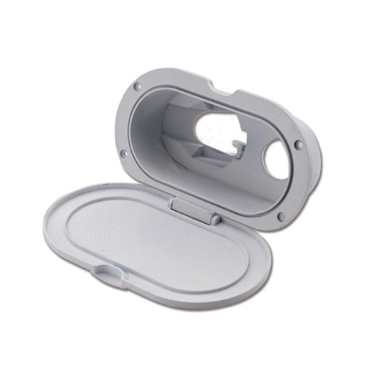 BSSTORE CONTENITORE OVALE PER BARCA DOCCIA, GOMMONE, CAMPER, COLORE BIANCO