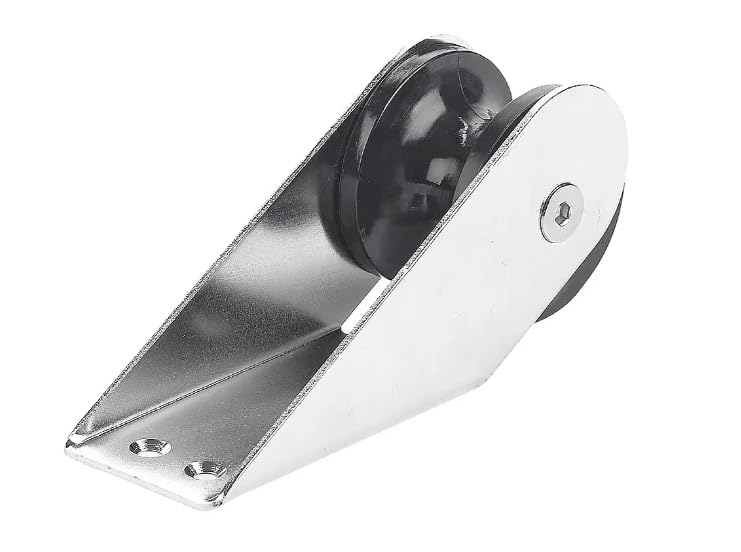 BSSTORE Rullo di Prua in Acciaio Inox con Puleggia in Resina Sintetica, 160 mm x 50 mm