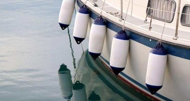 BSSTORE Parabordi Gonfiabili M1, Bianco/Blu, mm 120x450 (Pz.2)