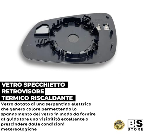 BSSTORE Piastra Vetro Specchio Retrovisore Termico Compatibile Con SPARK | KARL