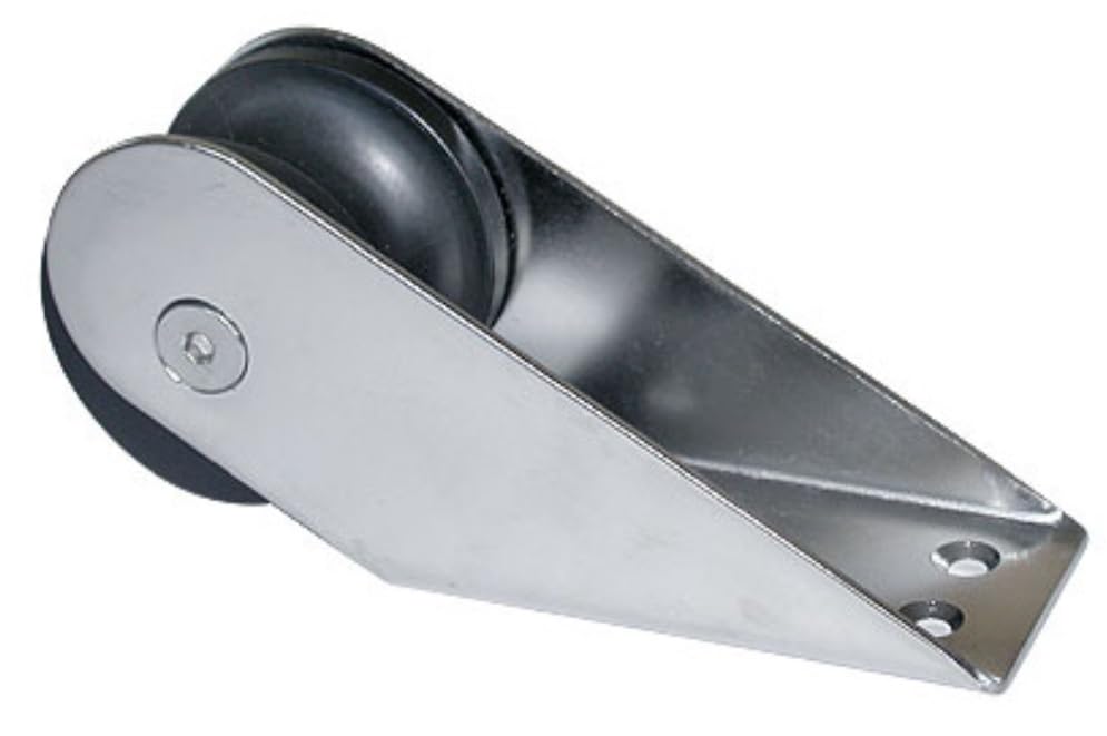 BSSTORE Rullo di Prua in Acciaio Inox con Puleggia in Resina Sintetica, 160 mm x 50 mm