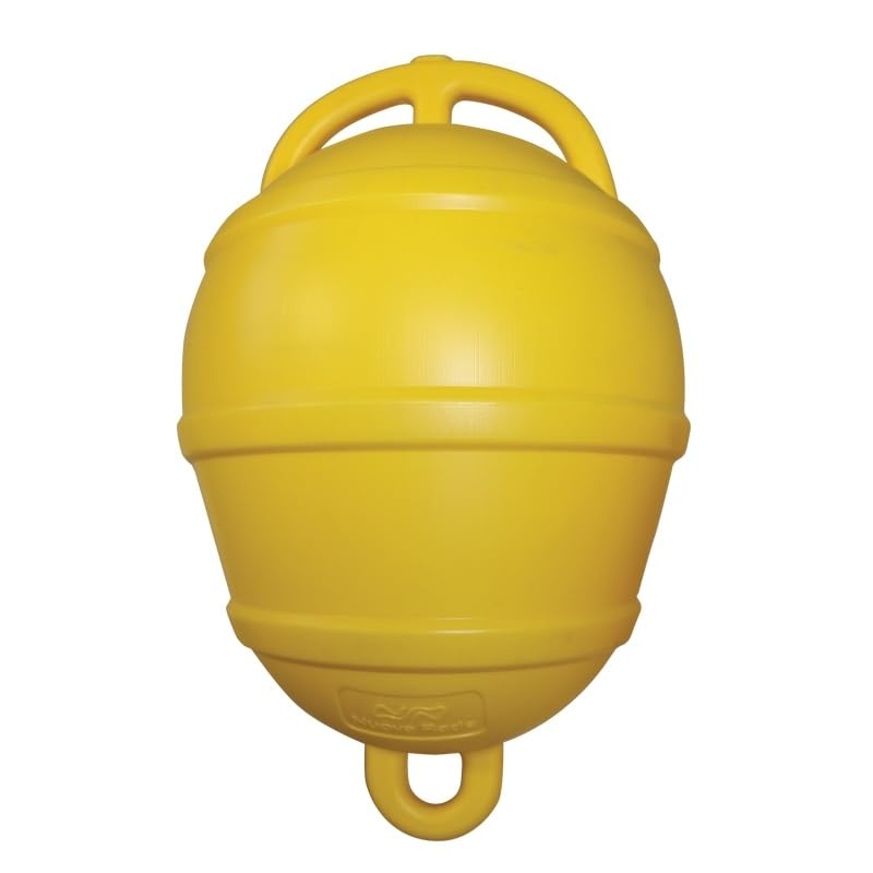 BSSTORE Boetta a Pera con 2 Anelli Ø 25 cm – Galleggiamento 10 Litri – Boa Galleggiante per Ormeggio, Segnalazione Nautica e Ancoraggio