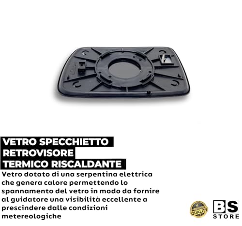 BSSTORE Piastra Vetro Specchio Retrovisore Termica Compatibile Con PICANTO
