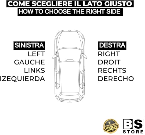 BSSTORE Piastra Vetro Specchio Retrovisore Inferiore Compatibile Con DUCATO - JUMPER - BOXER - MOVANO