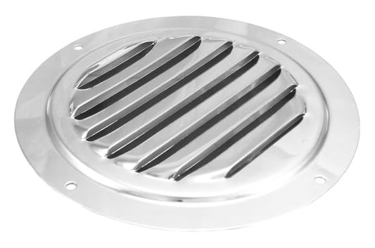 BSSTORE Griglia di Ventilazione Circolare in Acciaio Inox, 125mm di Diametro, per Barca