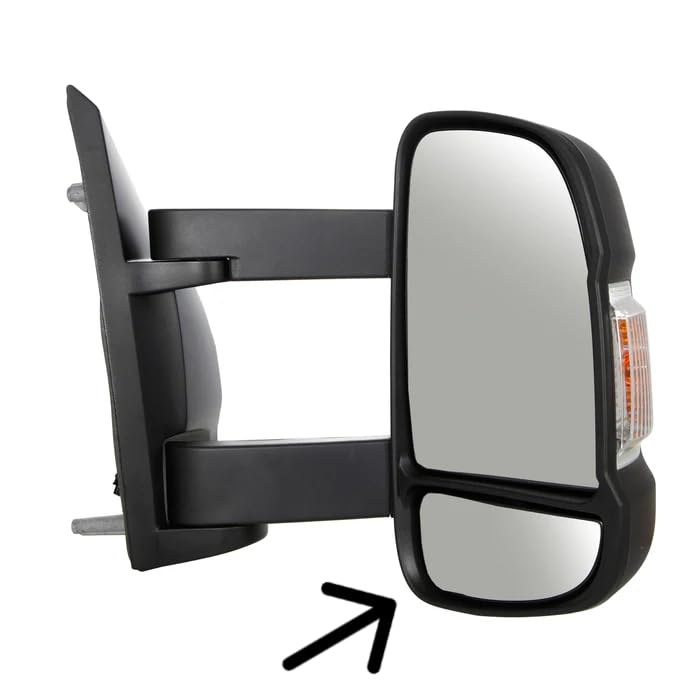 BSSTORE Piastra Vetro Specchio Retrovisore Inferiore Compatibile Con DUCATO - JUMPER - BOXER - MOVANO