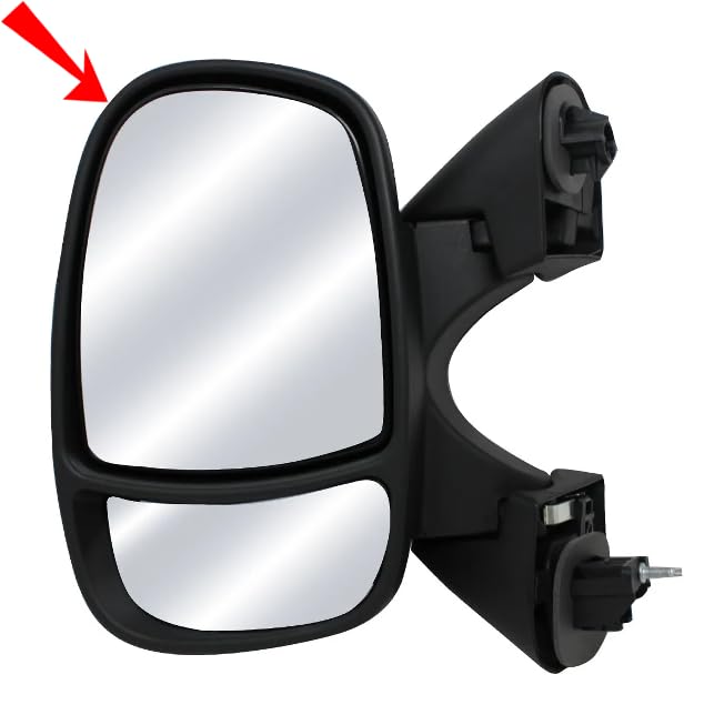 BSSTORE® Piastra Vetro Specchio Retrovisore Superiore Termico Compatibile Con Vivaro 2001-2014/Trafic 2001-2014/Primastar 2001-