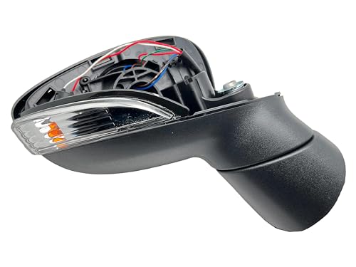 BSSTORE® Retrovisore Specchietto Laterale Elettrico E Termico Completo Di Piastra E Fanalino Compatibile Con Fiesta 2013-2017