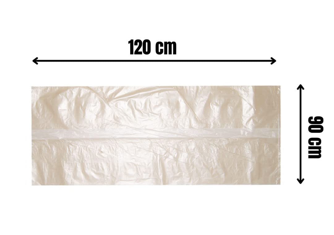 Confezione 10 Sacchi per Raccolta Differenziata 90x120 cm - 100% Plastica Riciclata - Antigoccia - Extra Resistenti - Capacità Elevata - Peso Totale 600 g