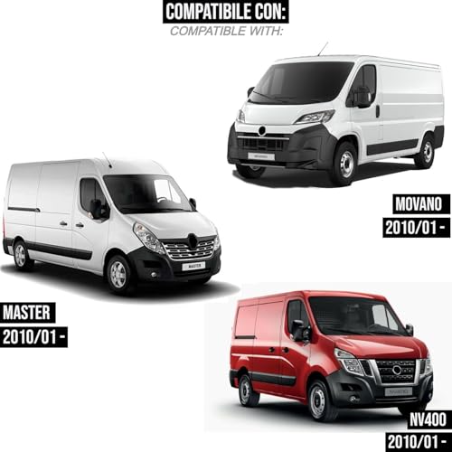BSSTORE Piastra Vetro Specchio Retrovisore Inferiore Compatibile Con MOVANO | MASTER | NV400