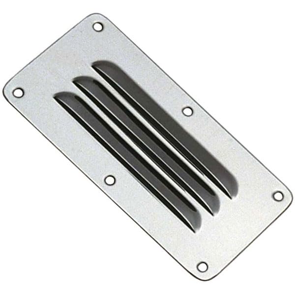 BSSTORE Griglia di Aerazione Rettangolare in Acciaio Inox per Barche, 65 x 125 mm