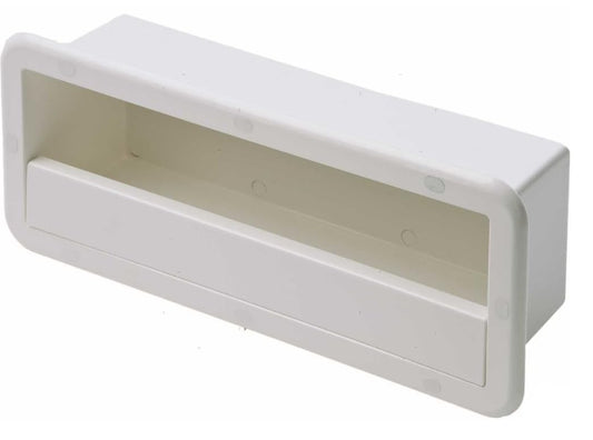 BSSTORE Tasca Portaoggetti da Parete in ABS, 42x17x10 cm, Bianco, per Barca e Camper