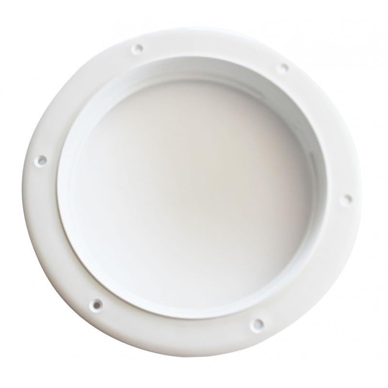 BSSTORE Tappo d'Ispezione Nautico in ABS, Bianco, con O-Ring a Tenuta Stagna, Filettatura Autocentrante
