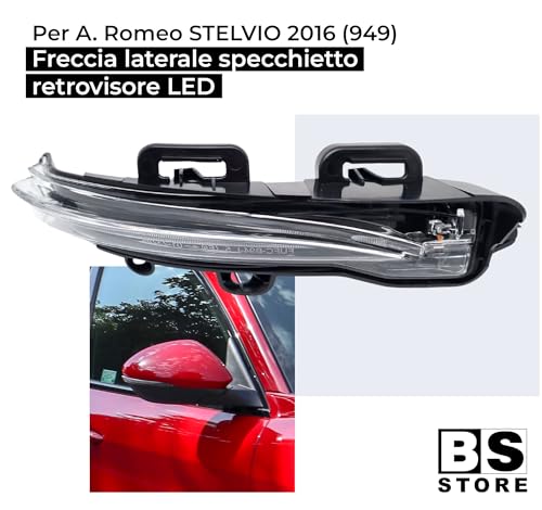 BSSTORE Freccia Specchietto Laterale Indicatore di Direzione LED per A.R. STELVIO (949) 2016