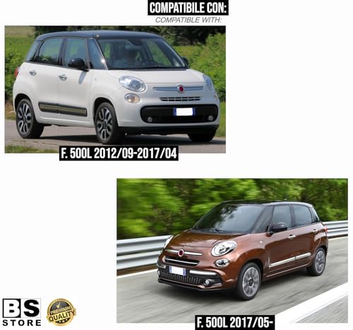 BSSTORE® Maniglia Apriporta Esterna Argento Compatibile Con 500L 2012 In Poi