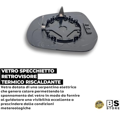 BSSTORE Piastra Vetro Specchio Retrovisore Termico Compatibile Con AGILA | SPLASH