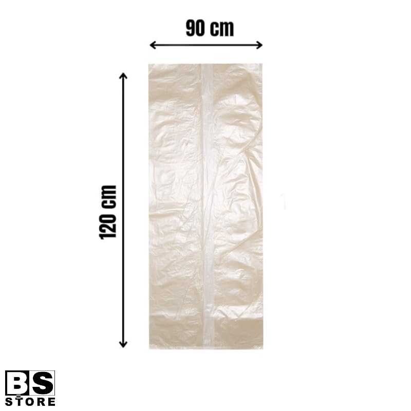 BSSTORE 8 Sacchetti Spazzatura Ambra Grandi 90X120 Capacità 120Litri Robusti Extra-Resistenti